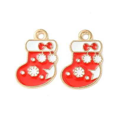 Christmas Alloy Enamel Pendants ENAM-D047-09LG-03-1