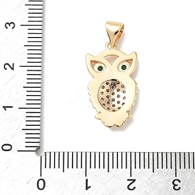 Brass Micro Pave Cubic Zirconia Pendants KK-L254-03G-1
