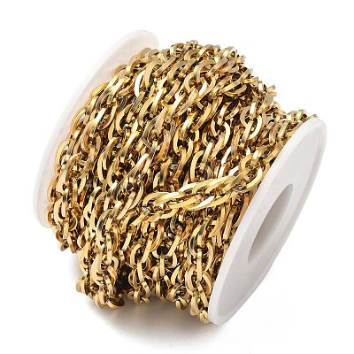 Ion Plating(IP) 304 Stainless Steel Rope Chains CHS-H025-16G-01-1