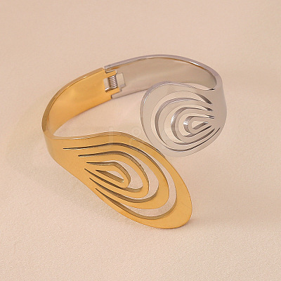 304 Stainless Steel Hinged Bangles for Women FS-WGF6FE8-03-1