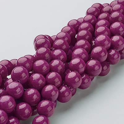 Natural Mashan Jade Round Beads Strands X-G-D263-10mm-XS12-1