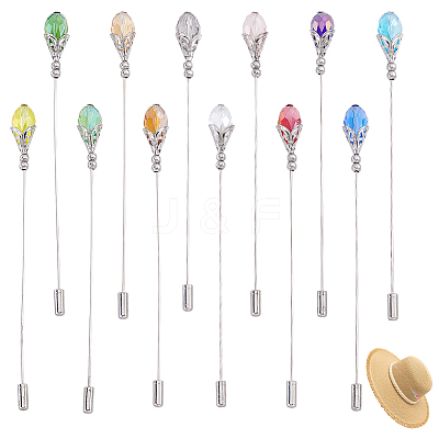 12Pcs Brass Brooches JEWB-HY00004-1