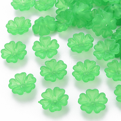 Transparent Frosted Acrylic Bead Caps MACR-S371-04A-734-1