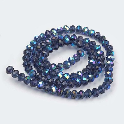 Electroplate Glass Beads Strands EGLA-A044-T2mm-L12-1