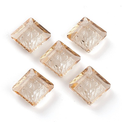 Embossed Glass Rhinestone Pendants GLAA-J101-03A-001GS-1