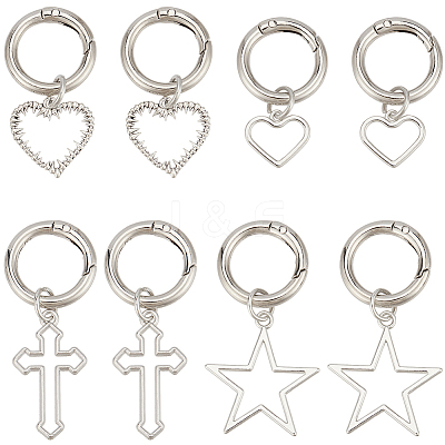 8Pcs 4 Styles Alloy Shoe Charms AJEW-CP0006-53-1