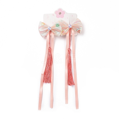 Bowknot Long Ribbon Alligator Hair Clip PHAR-D013-03C-1