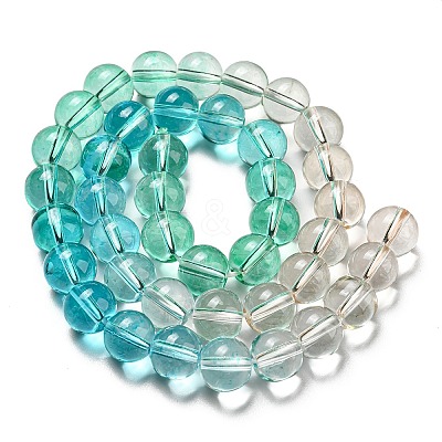 Dyed & Heated Synthetic Quartz Beads Strands G-P502-01C-01-1
