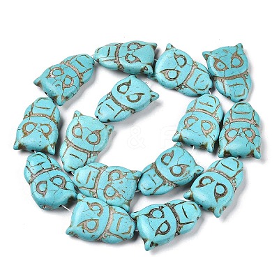 Synthetic Turquoise Beads Strands UNKW-T001-16-1