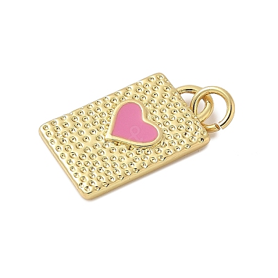 Brass Enamel Pendants KK-C110-37G-01-1