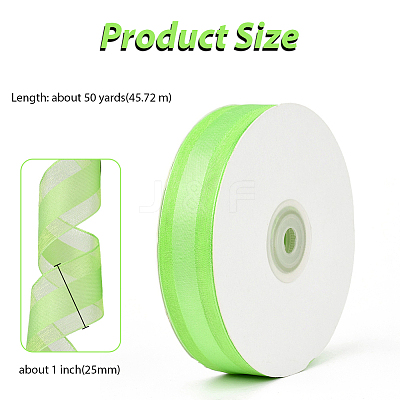 1Roll Solid Color Organza Ribbons ORIB-CY0001-02J-1