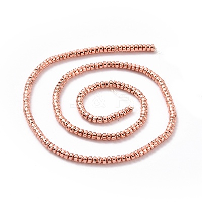 Electroplate Non-magnetic Synthetic Hematite Beads Strands G-L485-04A-RG-1