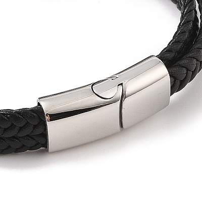 Braided Microfiber Leather Multi-strand Bracelets BJEW-B096-04B-1