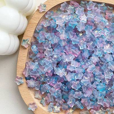 30Pcs Frosted Glass Beads PW-WGAB1F9-10-1