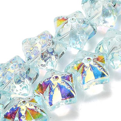 Electroplate Baking Paint Glass Beads Strands EGLA-K061-12A-AB08-1