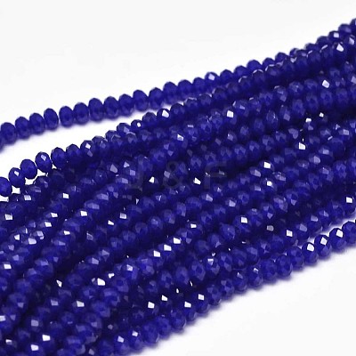 Faceted Rondelle Glass Beads Strands LS-GLAA-I033-3mm-01-1