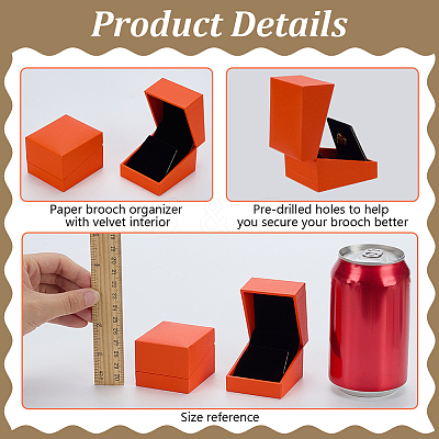 Paper Brooch/Badge Storage Boxes CON-WH0107-41D-1