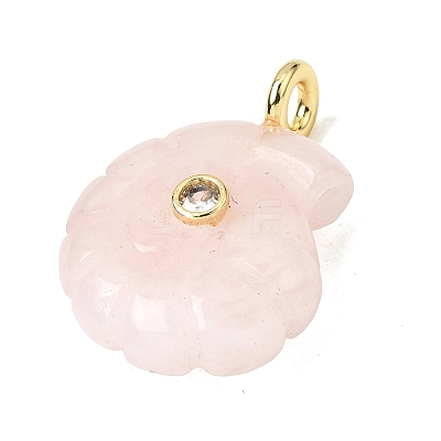 Natural Rose Quartz Carved Pendants X-G-C282-01K-1