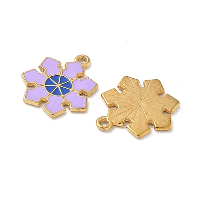 304 Stainless Steel Enamel Pendants STAS-L300-012G-44-1