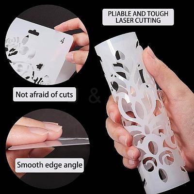 PET Plastic Hollow Out Drawing Painting Stencils Templates DIY-WH0244-291-1