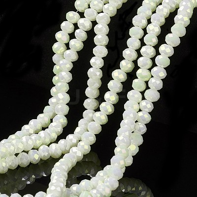 Electroplate Opaque Glass Beads Strands EGLA-A034-P8mm-T15-1