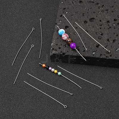 Tarnish Resistant 304 Stainless Steel Eye Pin X-STAS-R045-65mm-1