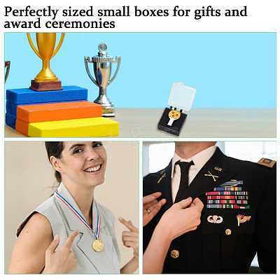 24Pcs 3 Styles Plastic Packing Boxes with Sponge Inside for Brooches CON-HY0001-07-1