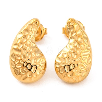 Ion Plating(IP) 304 Stainless Steel Stud Earrings EJEW-G395-19G-1