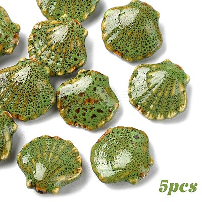 5Pcs Handmade Porcelain Beads PORC-YW0001-25F-1