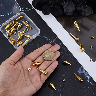 20Pcs 2 Styles Alloy Rivets FIND-GF0008-69A-1