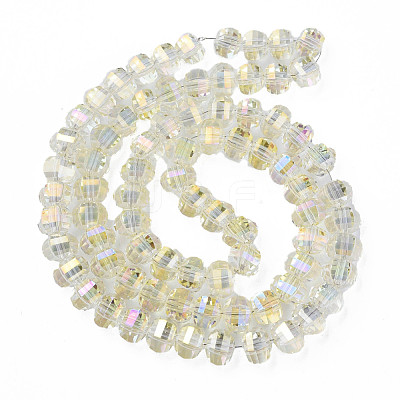 Electroplate Transparent Glass Beads Strands EGLA-N002-30-C10-1