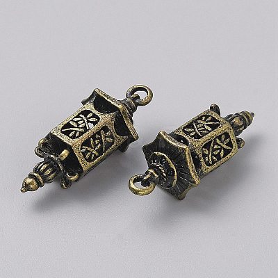Tibetan Style Alloy Pendant Barn Lights Outdoor FIND-WH0431-37B-1