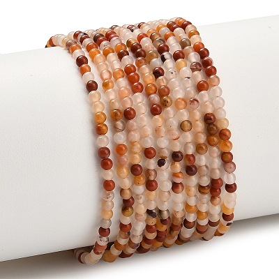 Natural Agate Beads Strands G-Z116-A21-2mm-1