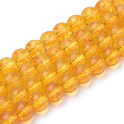 Synthetic Citrine Beads Strands G-S150-14-8mm-1