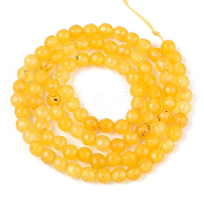 Dyed Natural White Jade Beads Strands G-T139-4mm-60-05-1