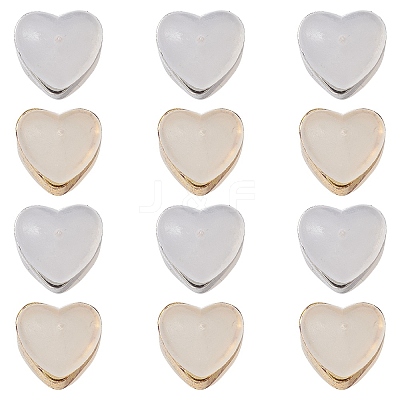 12Pcs 2 Colors Silicone Belt Earring Backs SIL-YW0001-16-1