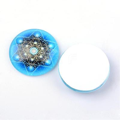 Glass Cabochons GGLA-L012-25mm-19-1