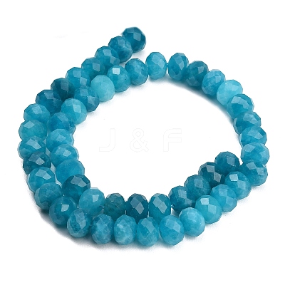 Faceted Dyed Natural White Jade Beads Strands GG-CBAE966-01B-N-1