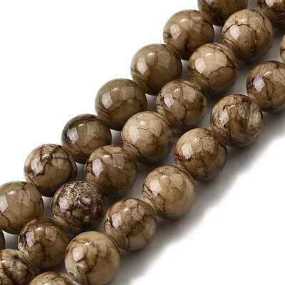Natural Striped Stone Beads Strands G-D315-A01-03-10mm-1