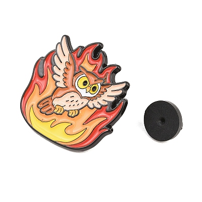 Flaming Animal Alloy Enamel Pins JEWB-G046-05E-1