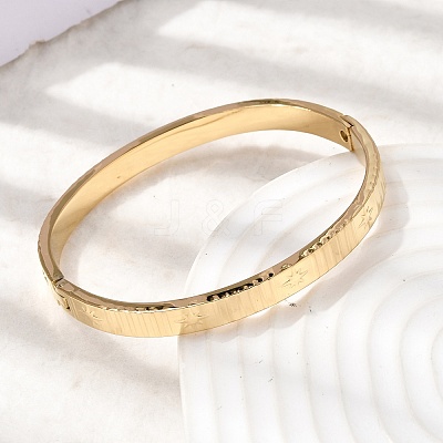 304 Stainless Steel Hinged Bangles for Women BJEW-B168-12G-1