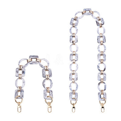 2Pcs Oval & Square Acrylic Bag Handle FIND-GN0001-14A-1