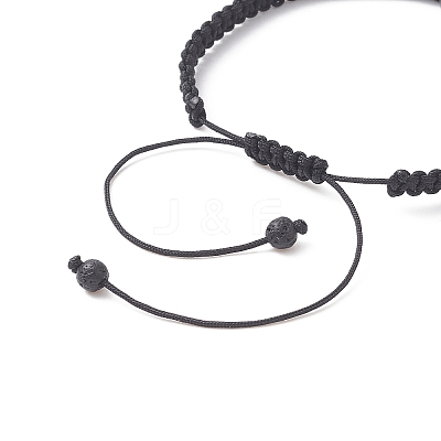 2Pcs 2 Color Acrylic Yin Yang Braided Bead Bracelets Set BJEW-JB09406-1