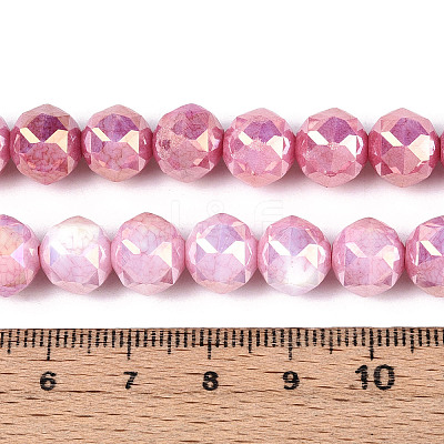 Anti-Tarnish Electroplate Glass Beads Strands GLAA-N010-10mm-03-1