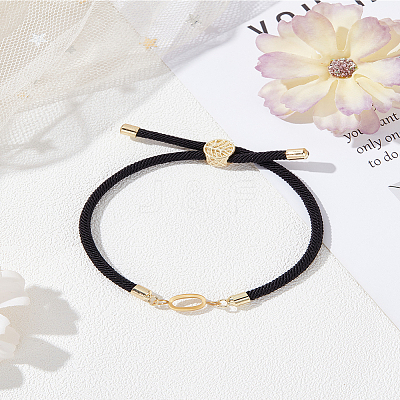 1Pc Adjustable Nylon Cord Slider Bracelets for Women BJEW-LP0001-32O-01-1