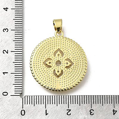 Brass Micro Pave Cubic Zirconia Pendants KK-C090-05B-01-1