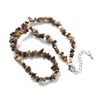 Natural Supper 7 Rutilated Quartz Chip Beaded Necklaces for Men Women NJEW-G159-01K-1