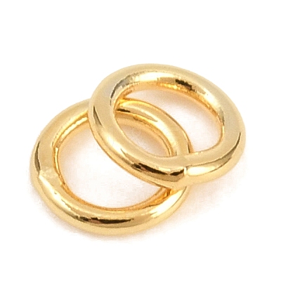 Brass Closed Jump Rings KK-D257-01G-10-1