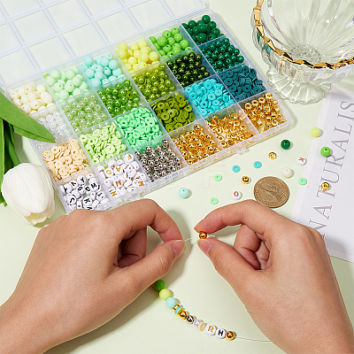 DIY ABS Plastic & Polymer Clay & CBB Beads Jewelry Making Finding Kits DIY-WH20010-20A-1