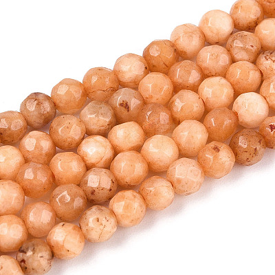 Dyed Natural White Jade Beads Strands G-T139-4mm-60-06-1